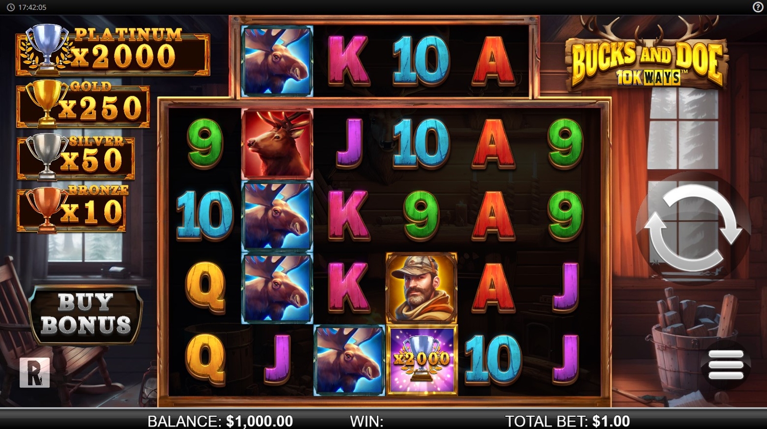 Bucks and Doe 10K Ways Slot Gameplay