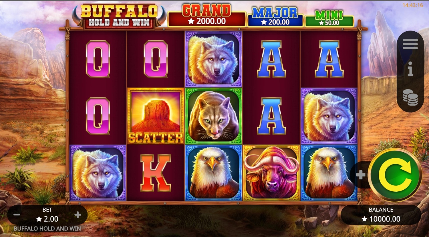 Buffalo Hold and Win Slot Gameplay