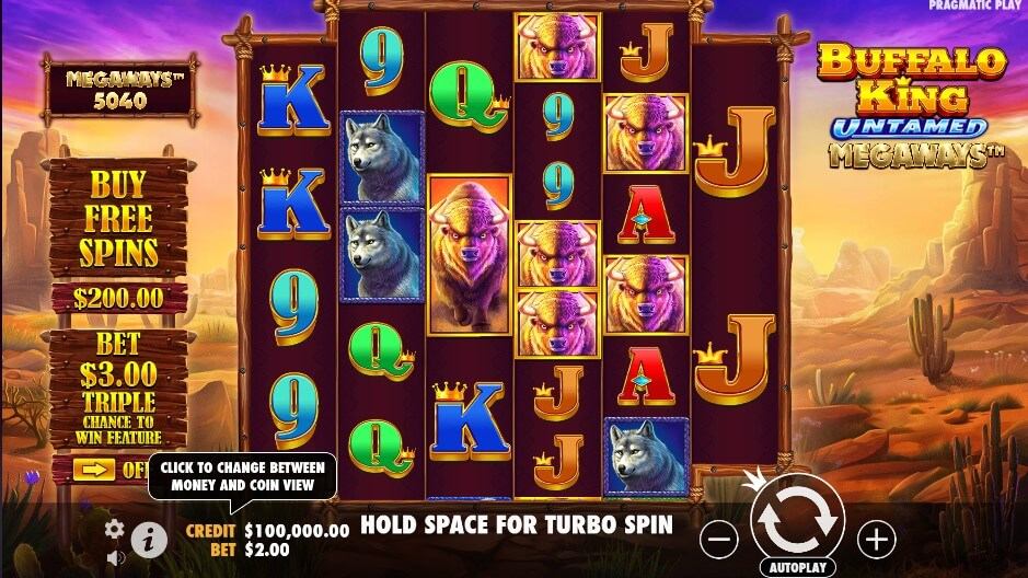 Buffalo King Untamed Megaways Slot Gameplay