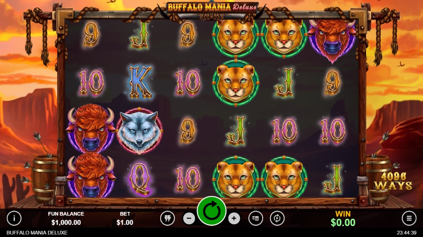 Buffalo Mania Deluxe Slot Gameplay