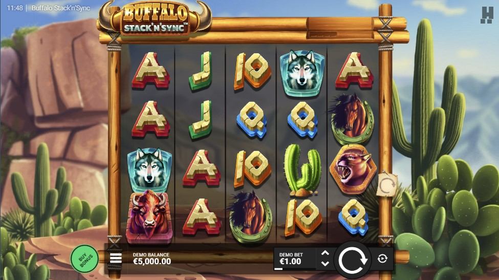 Buffalo Stack 'N' Sync Slot Gameplay