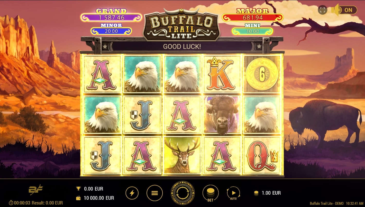Buffalo Trail Lite Slot Gameplay