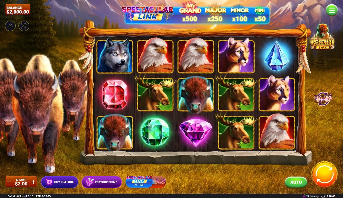 Buffalo Wilds Slot Gameplay