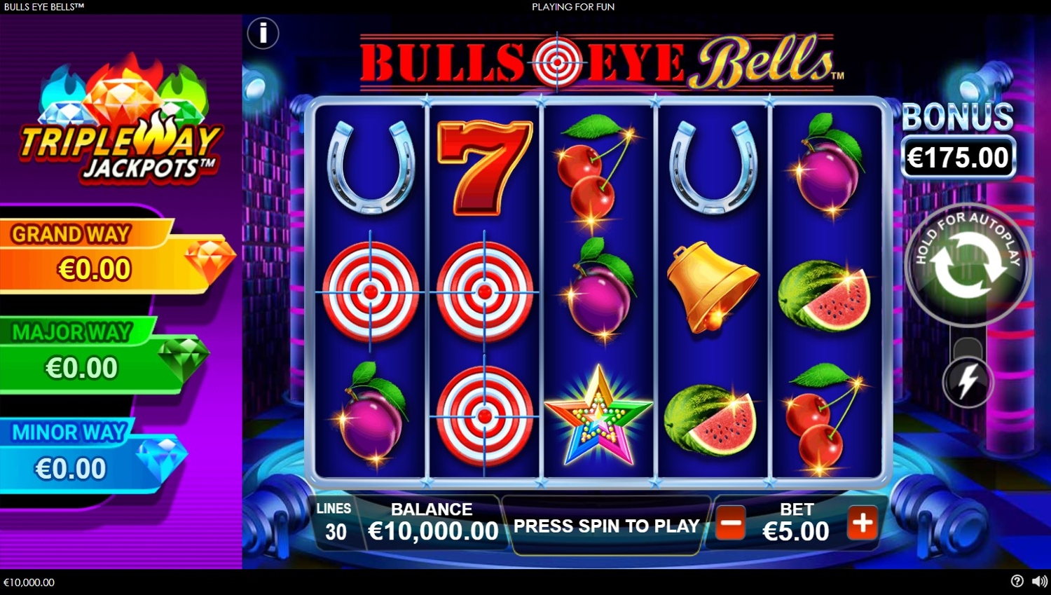 Bulls Eye Bells Slot Gameplay