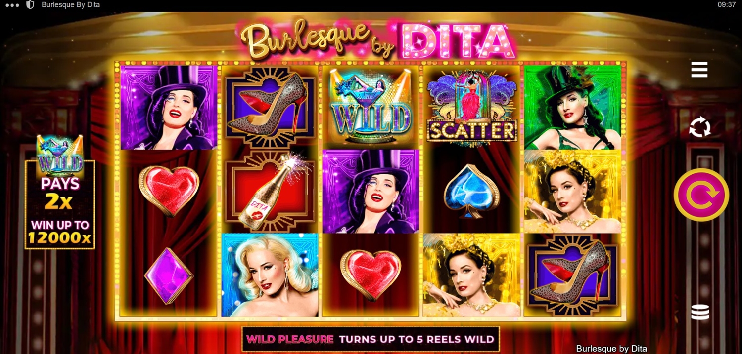 Burlesque by Dita Slot Gameplay