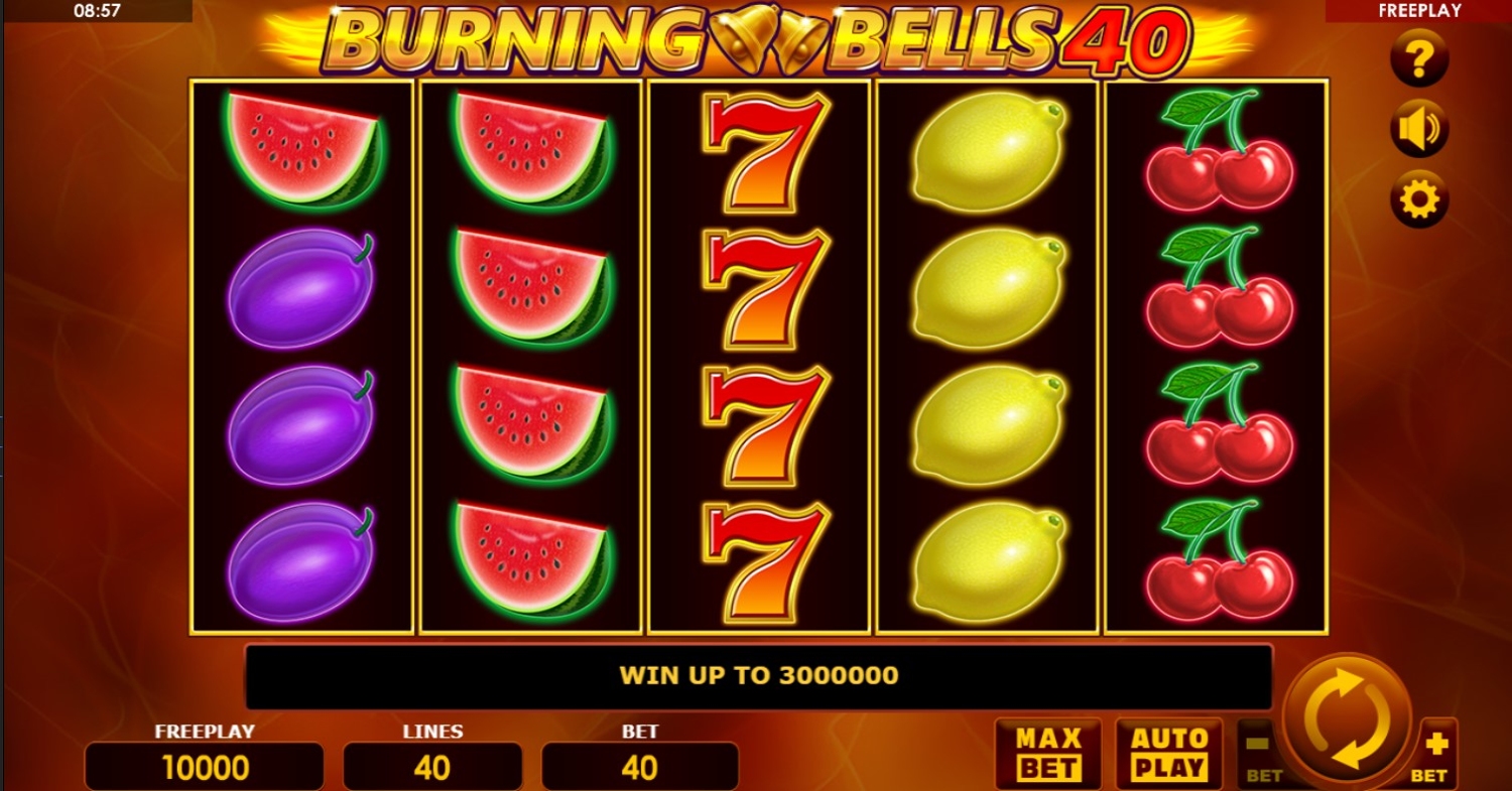 Burning Bells 40 Slot Gameplay