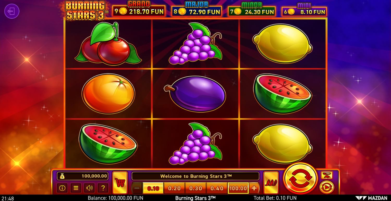 Burning Stars 3 Slot Gameplay
