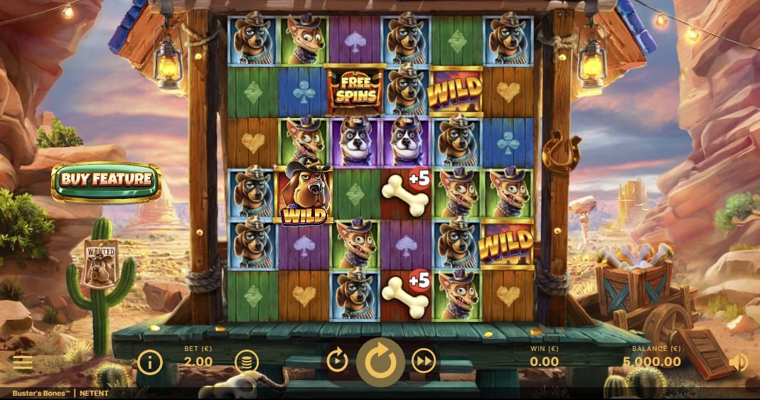 Busters Bones Slot Gameplay