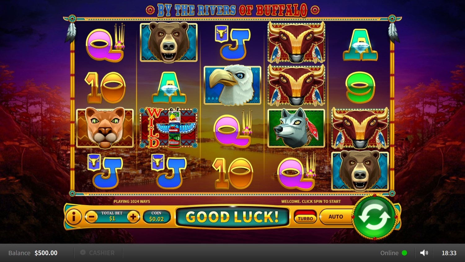 By the Rivers of Buffalo Slot Gameplay