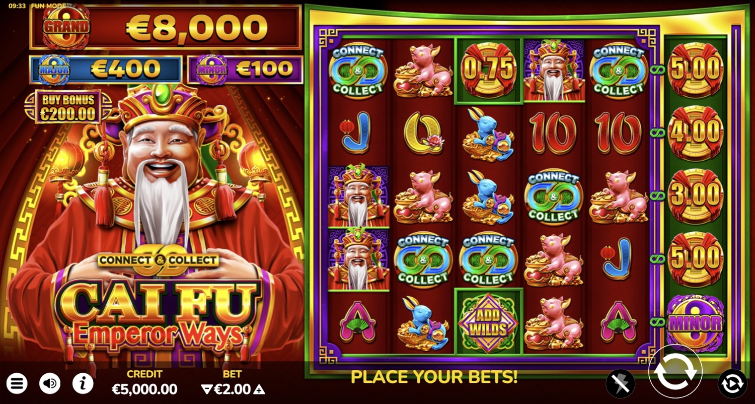 Cai Fu Emperor Ways Slot Gameplay