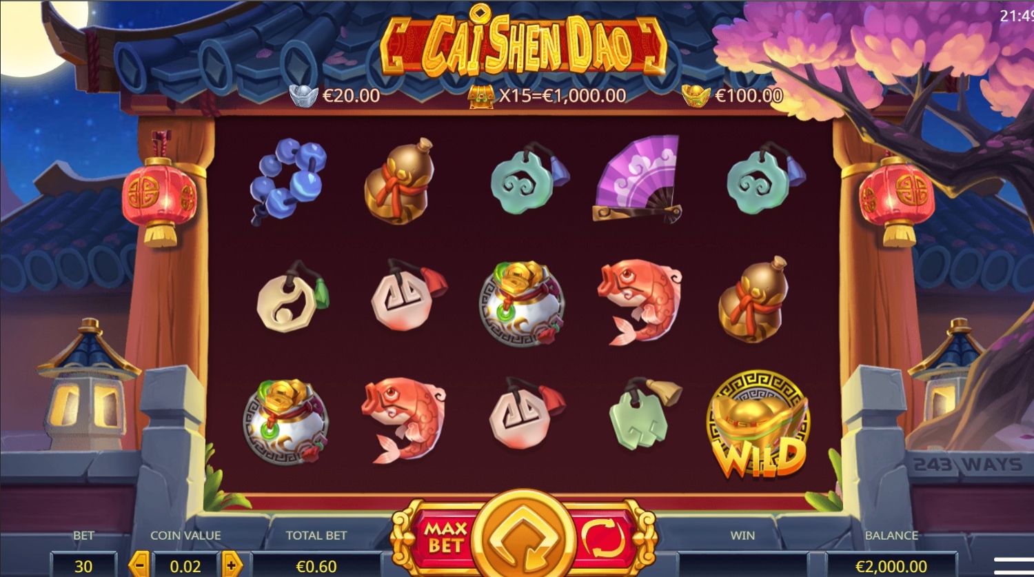 Cai Shen Dao Slot Gameplay