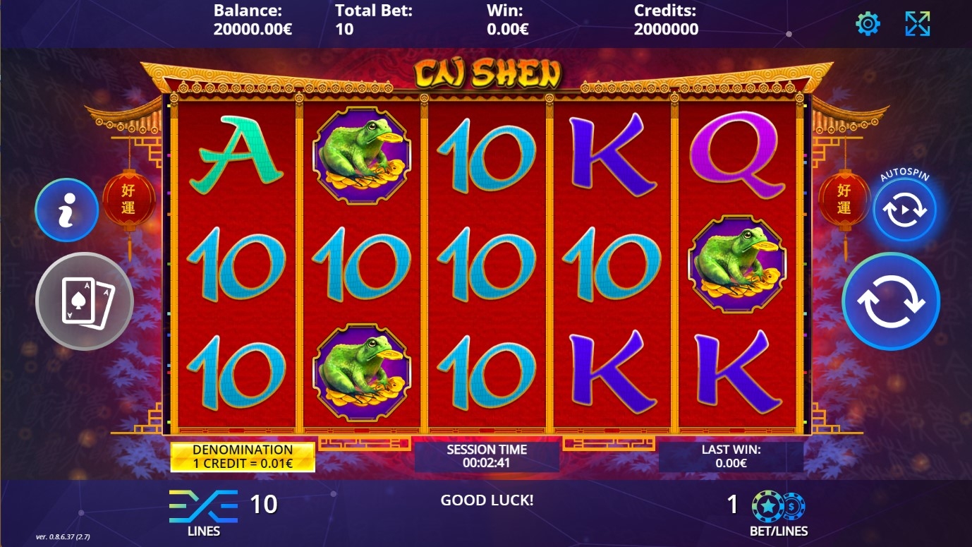 Cai Shen Slot Gameplay