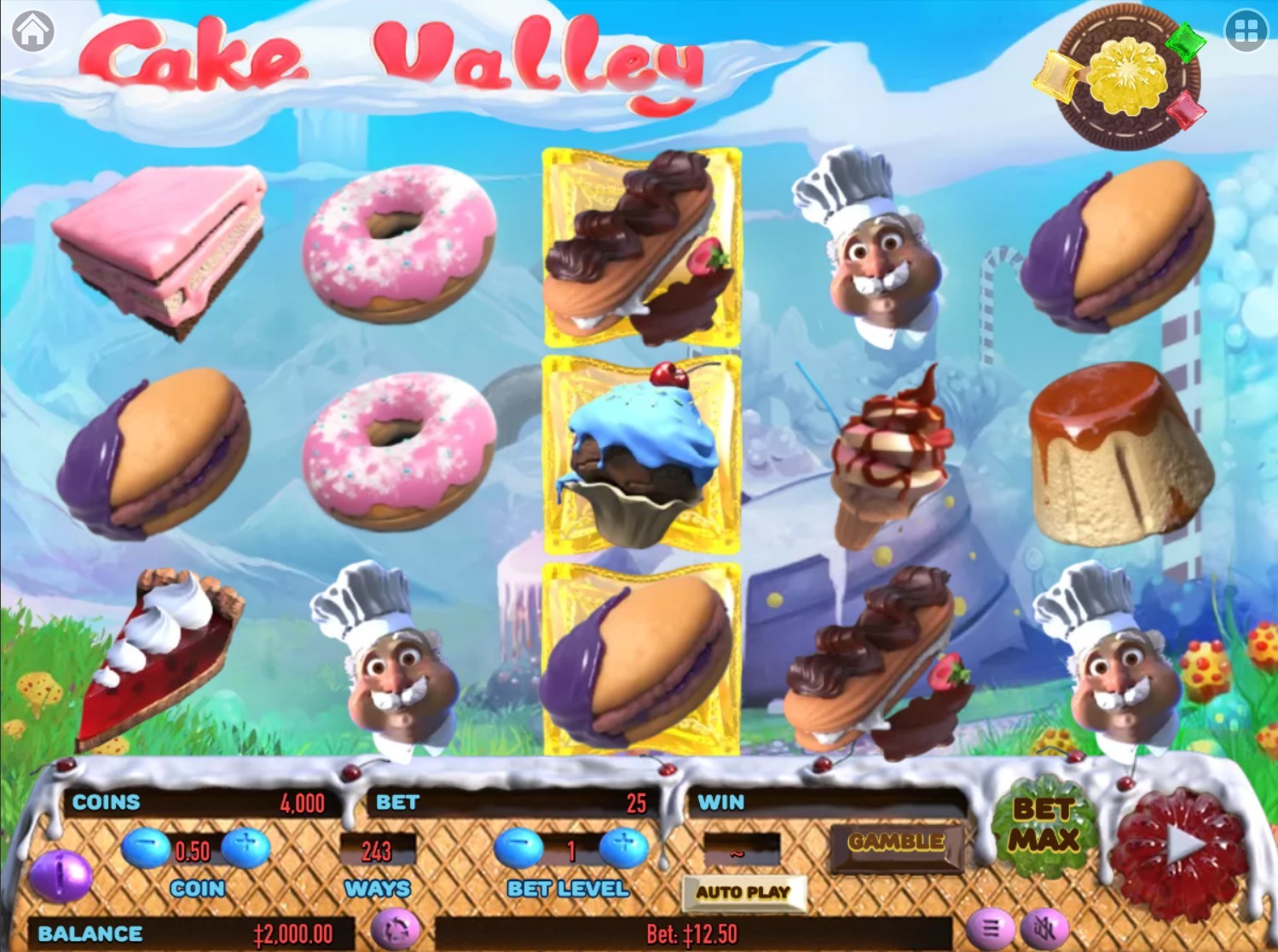Cake Valley Slot Gameplay