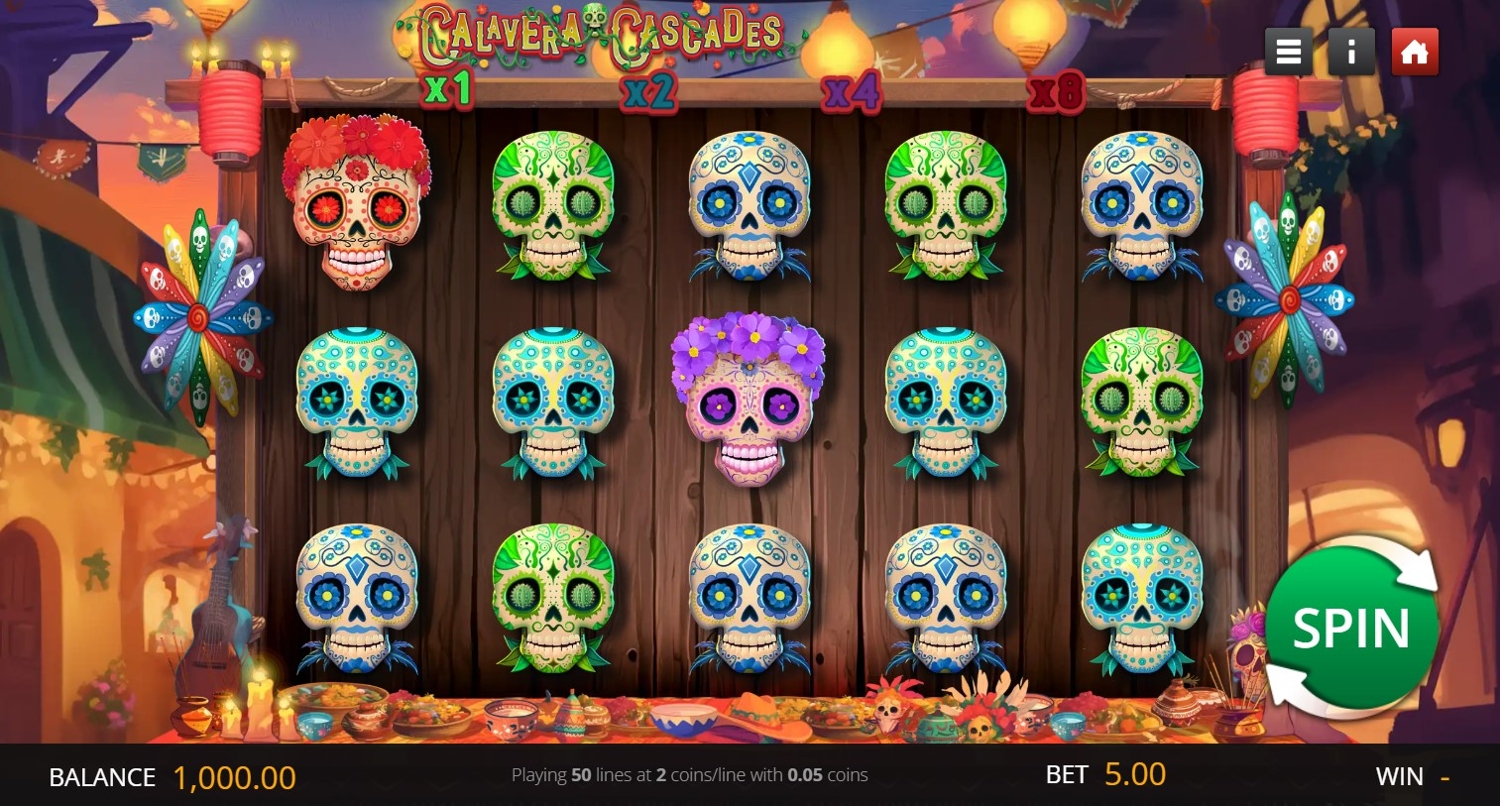 Calavera Cascades Slot Gameplay