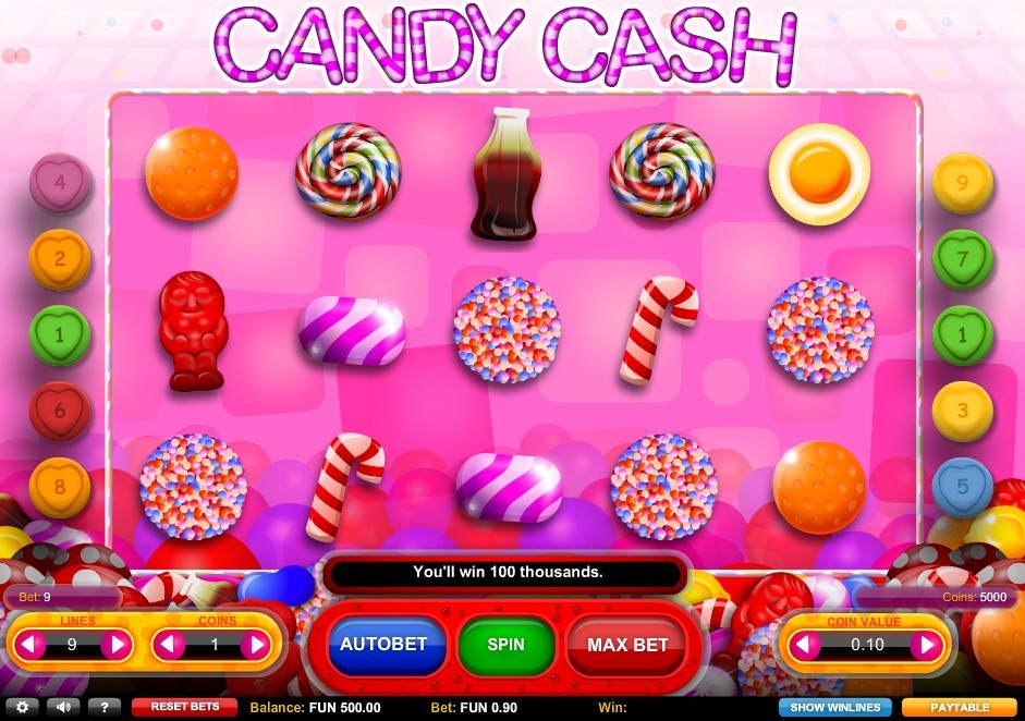 Candy Cash Slot Gameplay