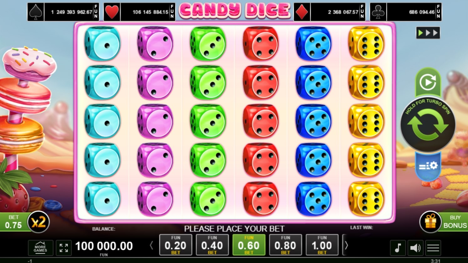 Candy Dice Slot Gameplay