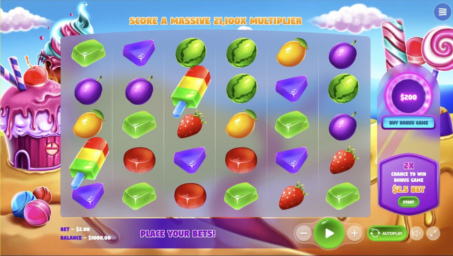 Candy Splash Slot Gameplay