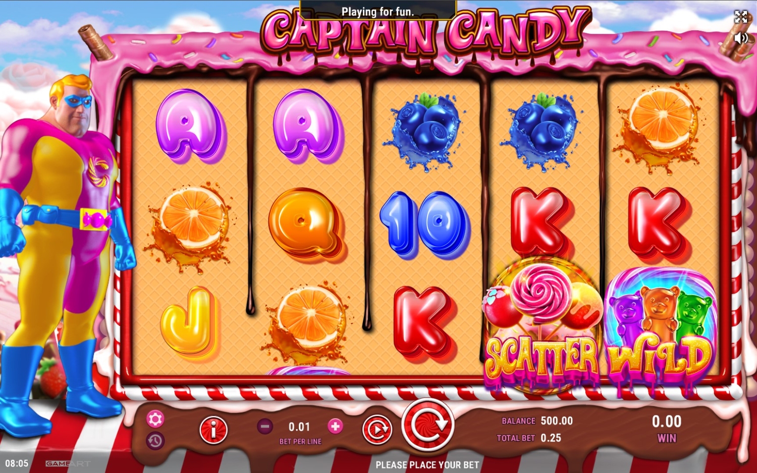 Captain Candy Slot Gameplay