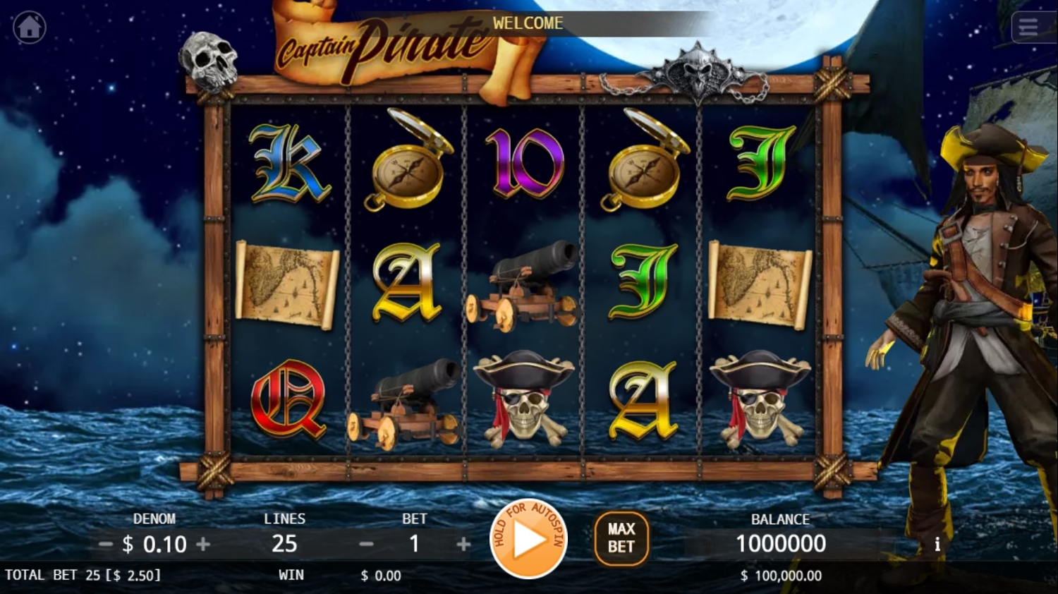 Captain Pirate Slot Gameplay