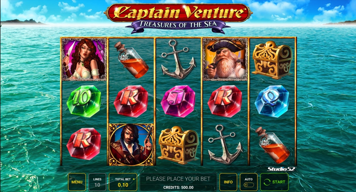 Captain Venture - Treasures of the Sea Slot Gameplay