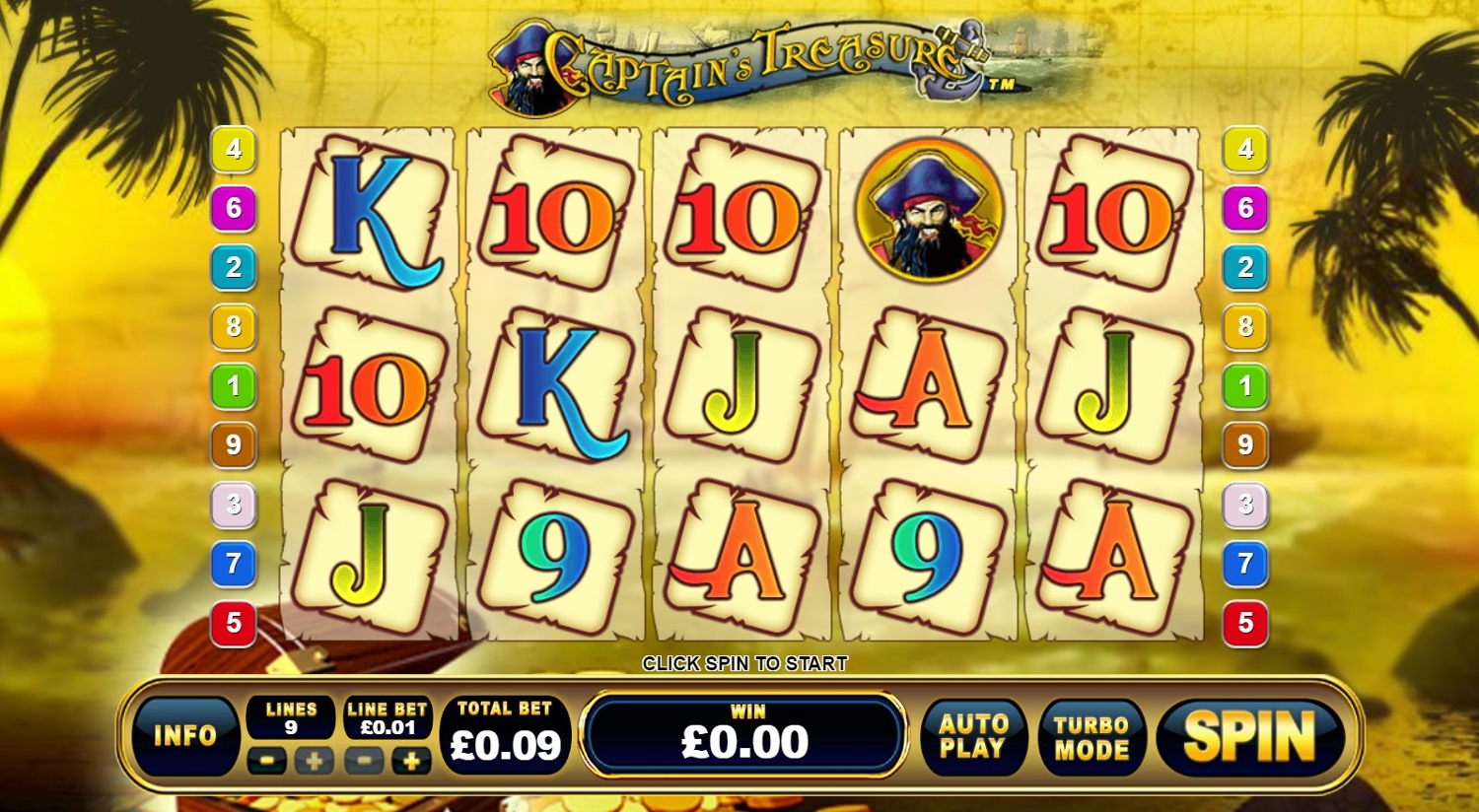 Captain's Treasure Slot Gameplay