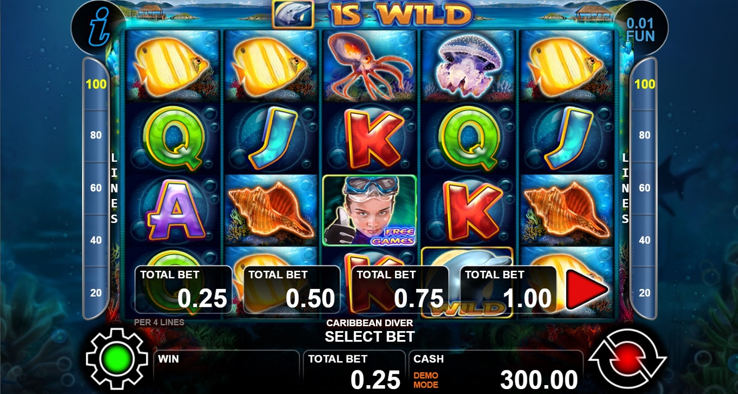 Caribbean Diver Slot Gameplay