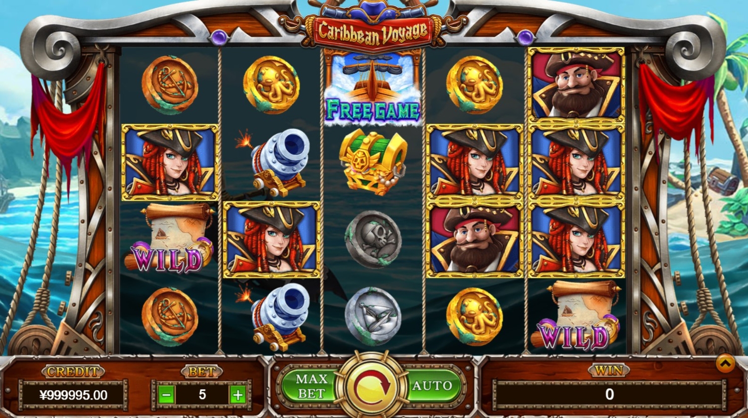Caribbean Voyage Slot Gameplay