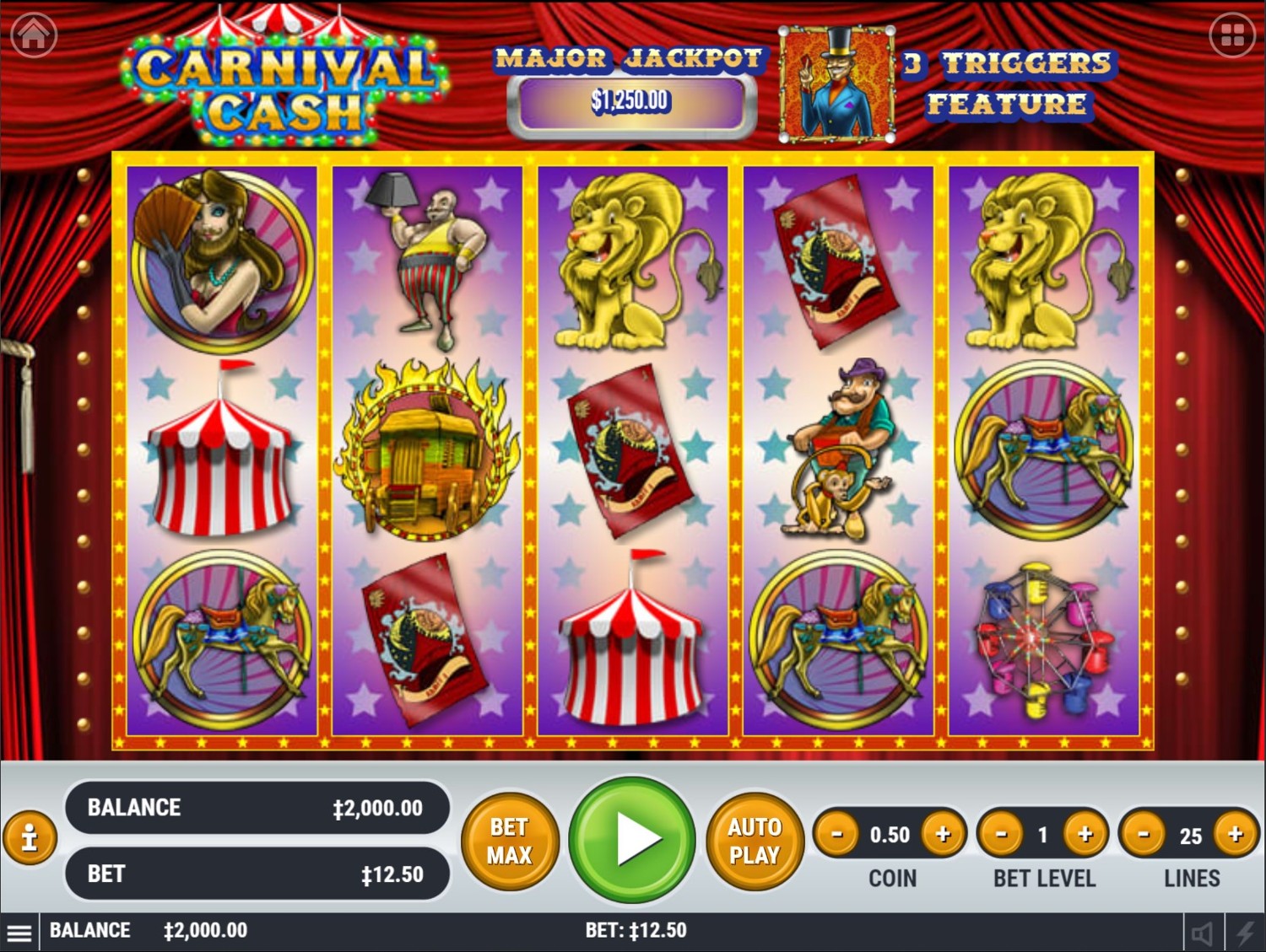 Carnival Cash Slot Gameplay