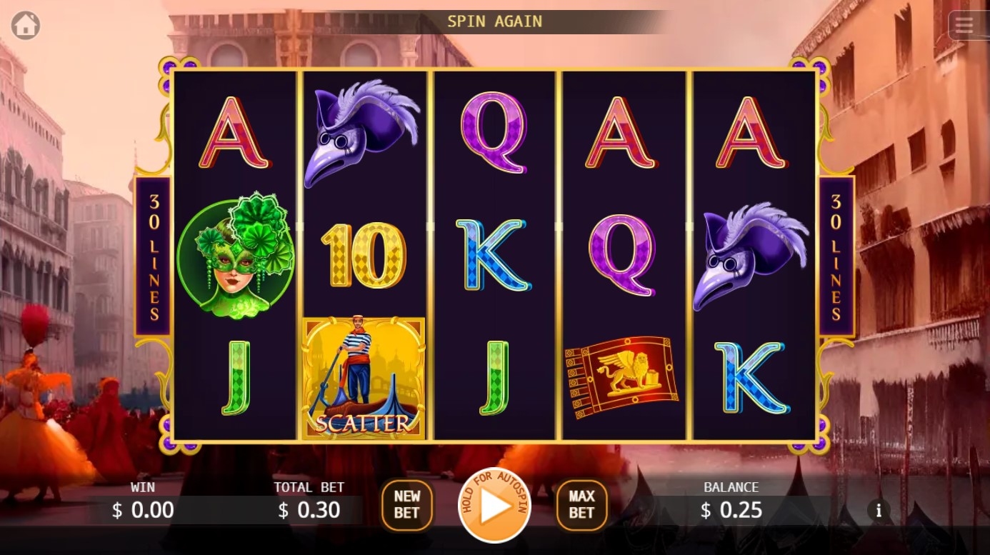 Carnival of Venice (KA Gaming) Slot Gameplay