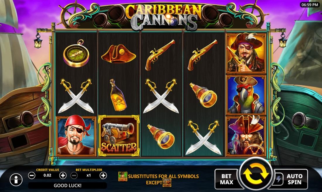 Carribbean Cannons Slot Gameplay