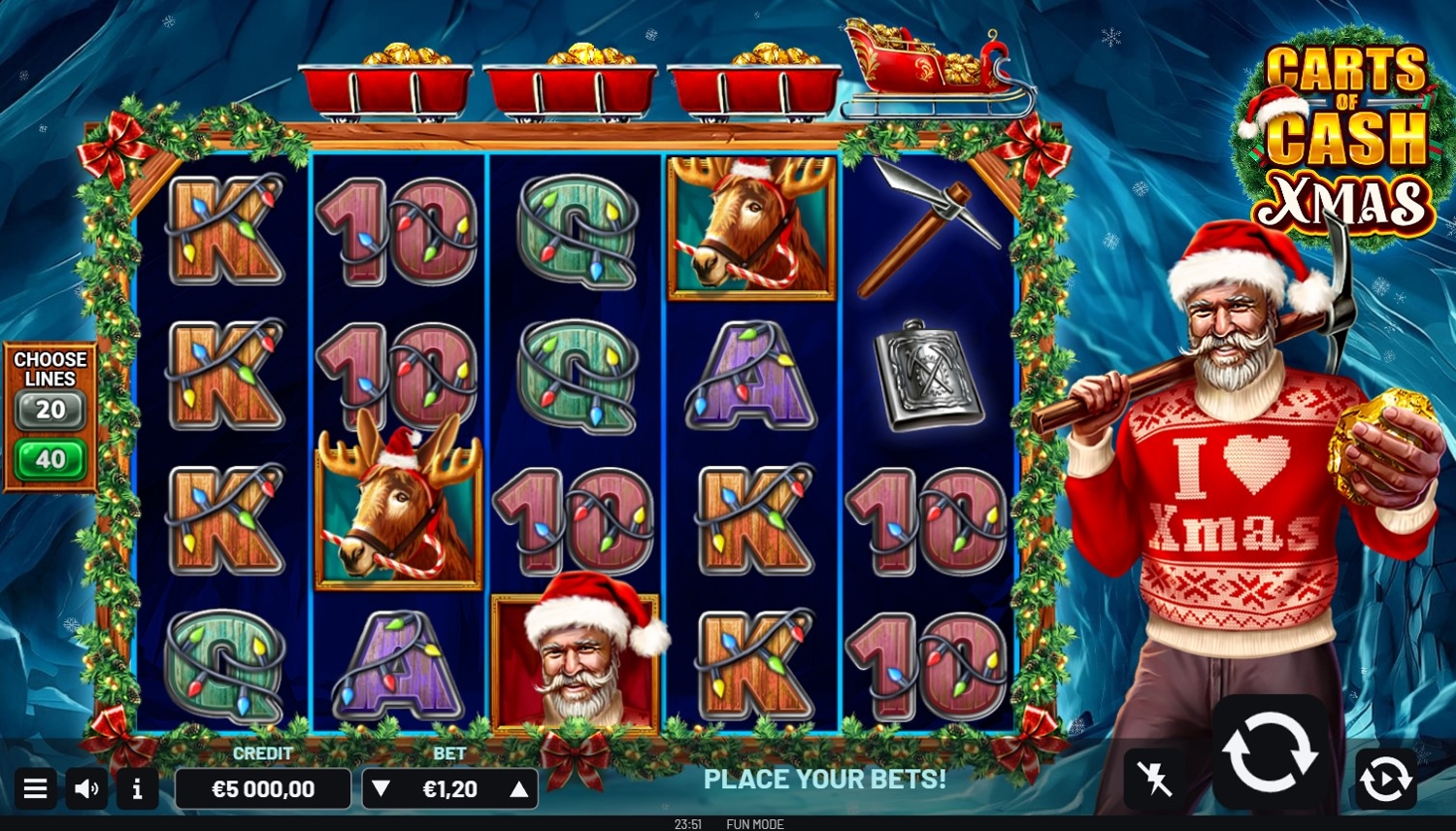 Carts Of Cash Christmas Slot Gameplay