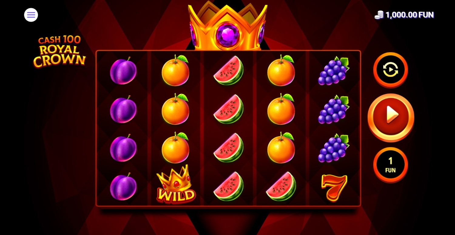 Cash 100 Royal Crown Slot Gameplay