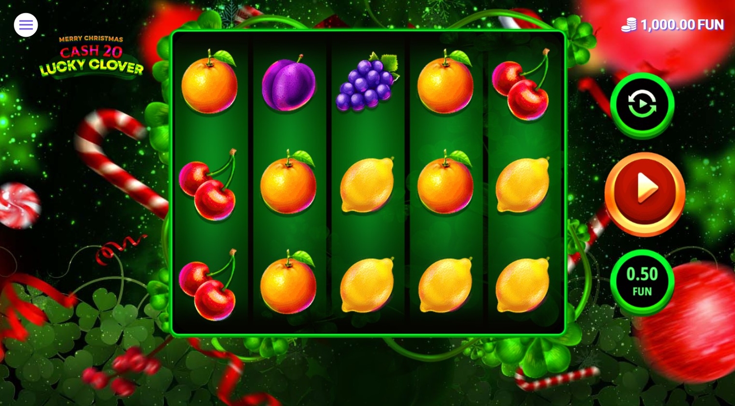 Cash 20 Lucky Clover Christmas Slot Gameplay