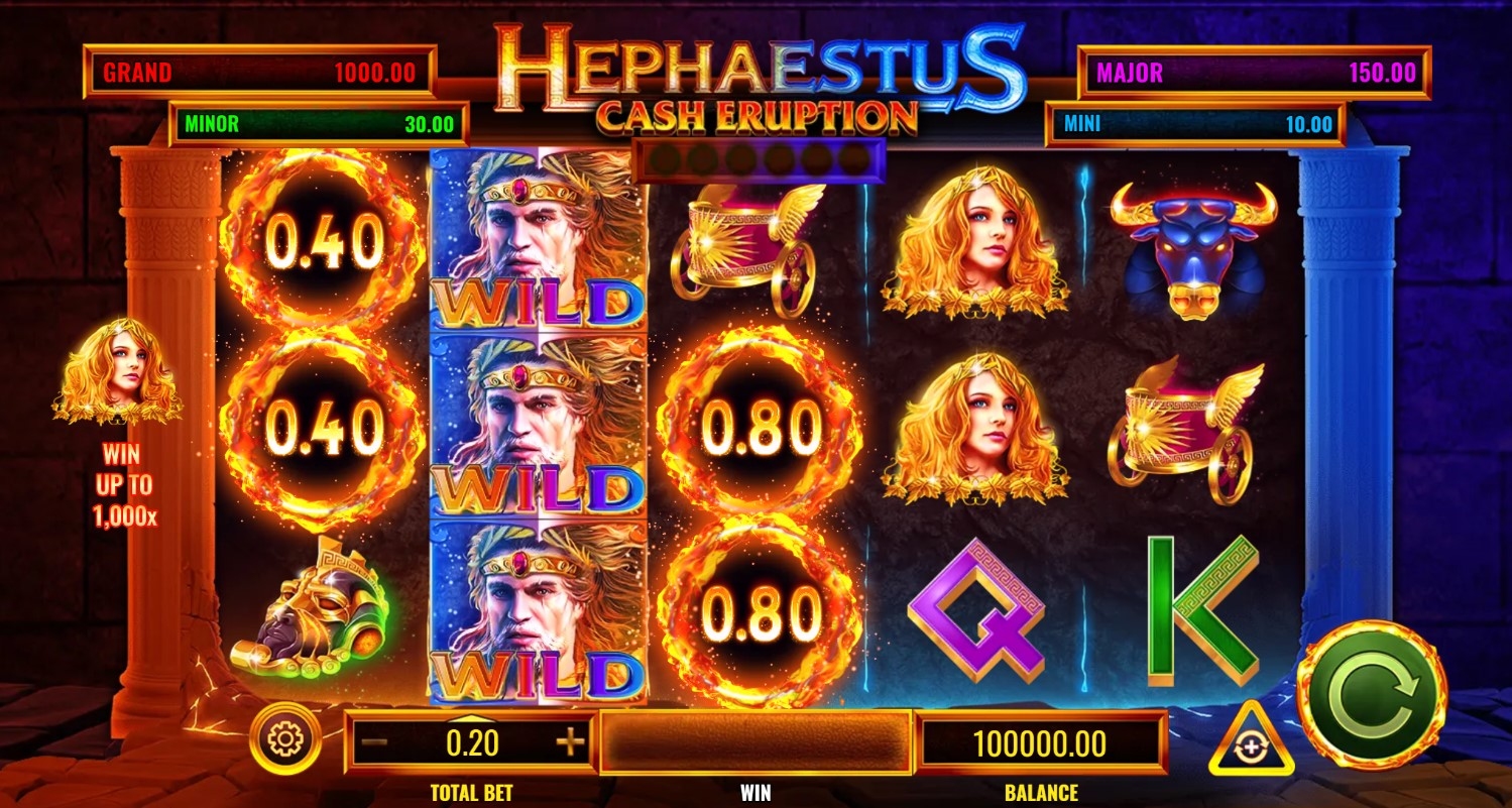 Cash Eruption Hephaestus Slot Gameplay