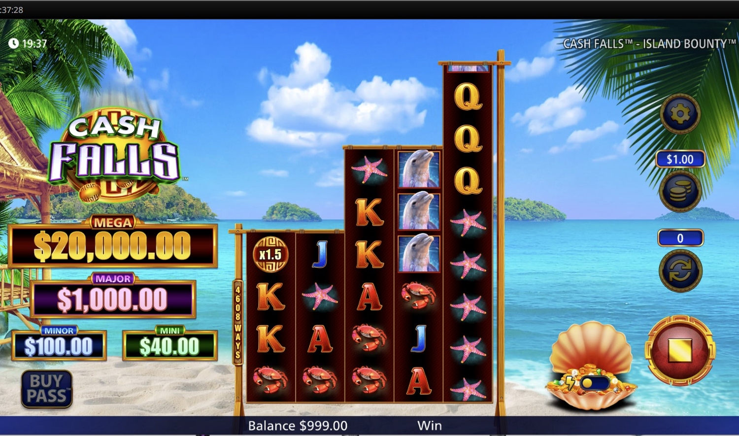 Cash Falls Island Bounty Slot Gameplay