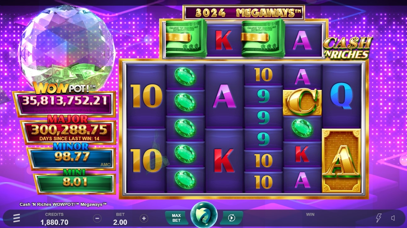 Cash N Riches WOWPOT Megaways Slot Gameplay