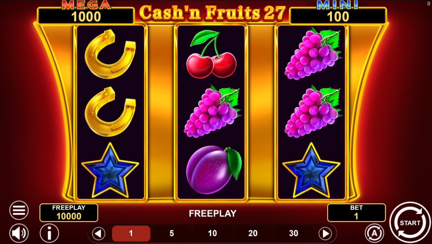 Cash'n Fruits 27 Hold And Win Slot Gameplay