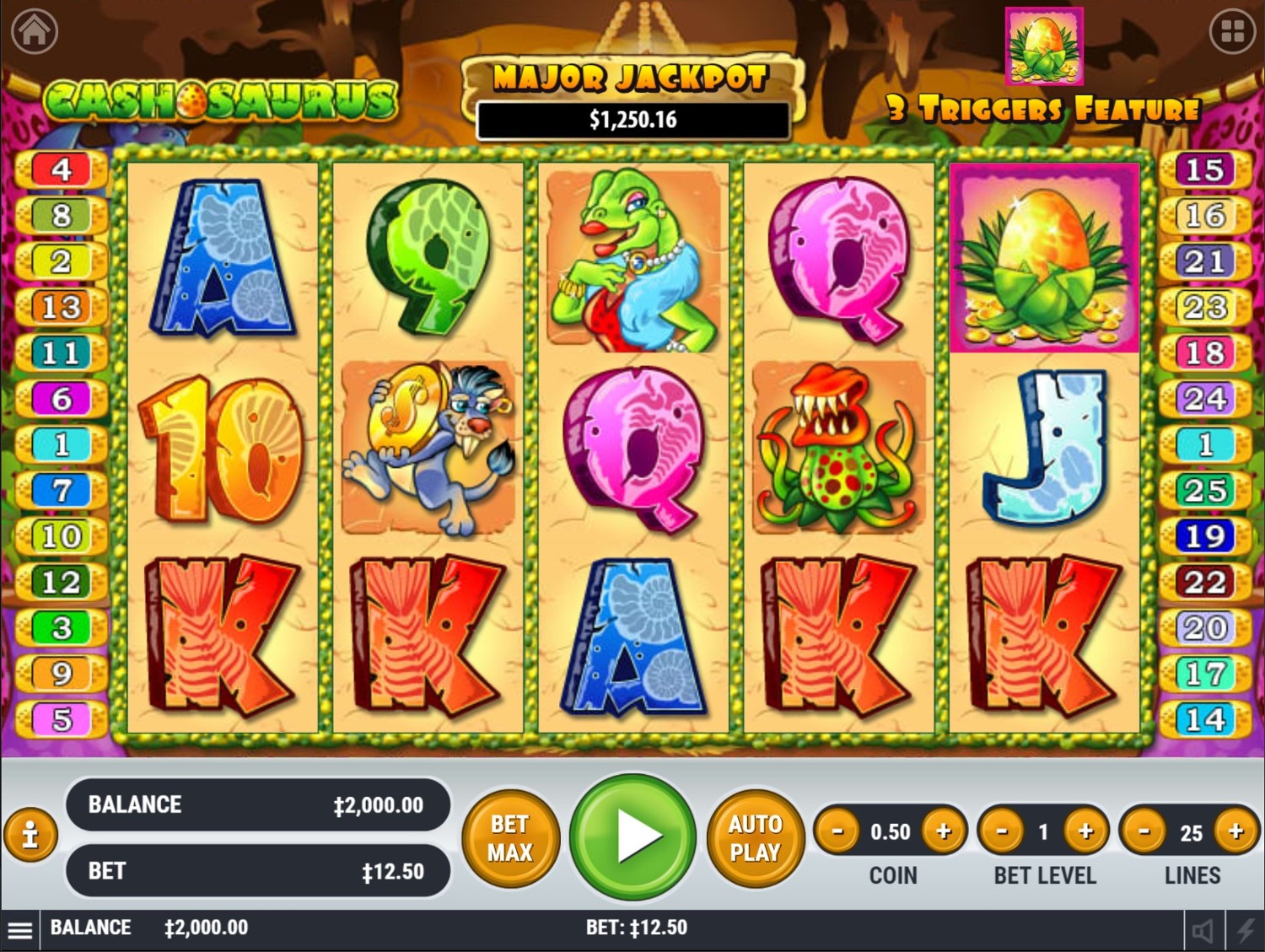 Cashosaurus Slot Gameplay