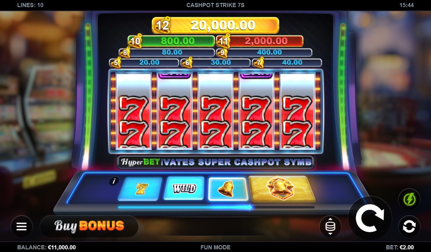 Cashpot Strike 7s Slot Gameplay