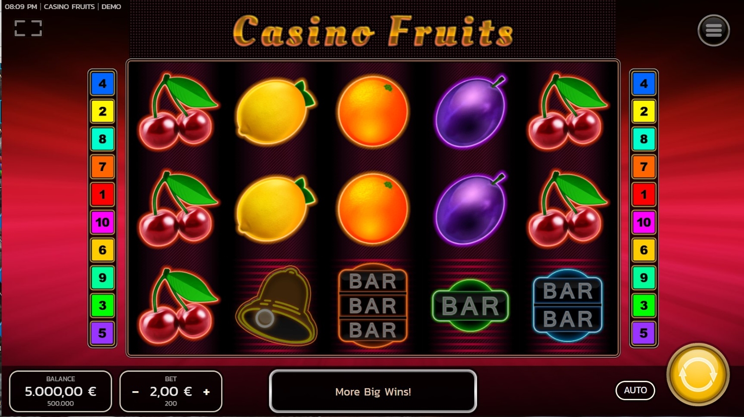 Casino Fruits Slot Gameplay