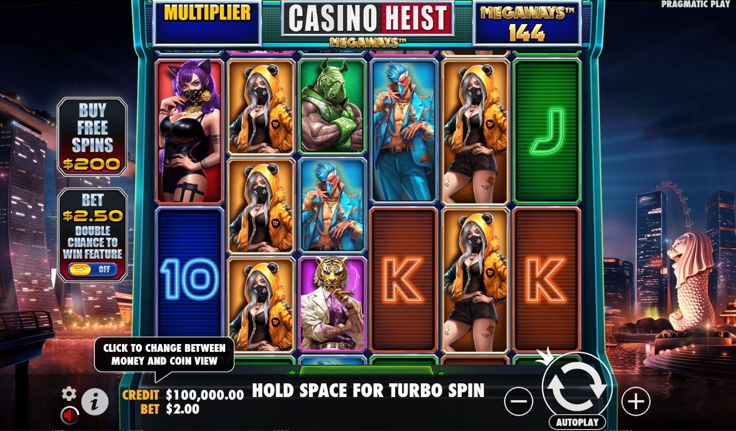 Casino Heist Megaways Slot Gameplay
