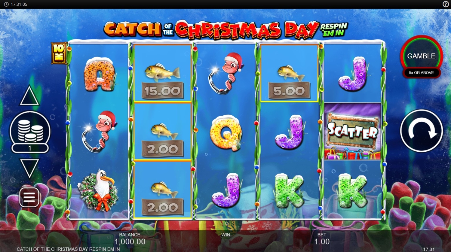 Catch of the Christmas Day Respin 'Em In Slot Gameplay