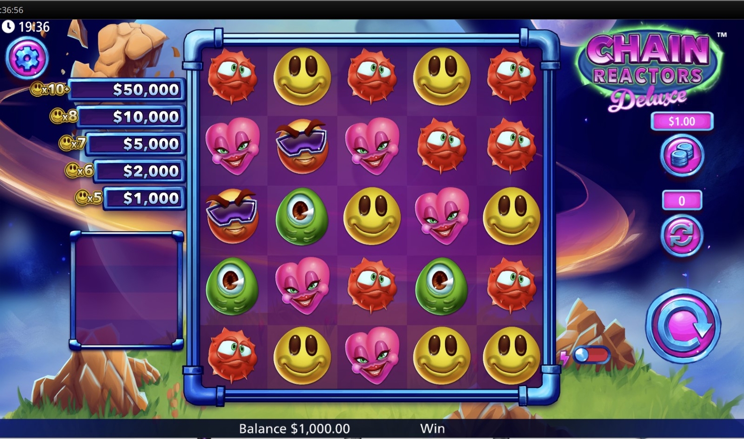 Chain Reactors Deluxe Slot Gameplay