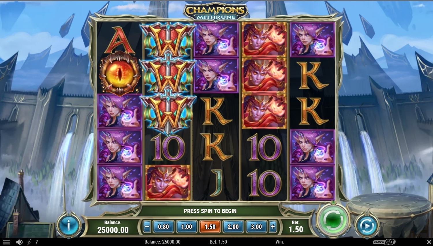 Champions of Mithrune Slot Gameplay