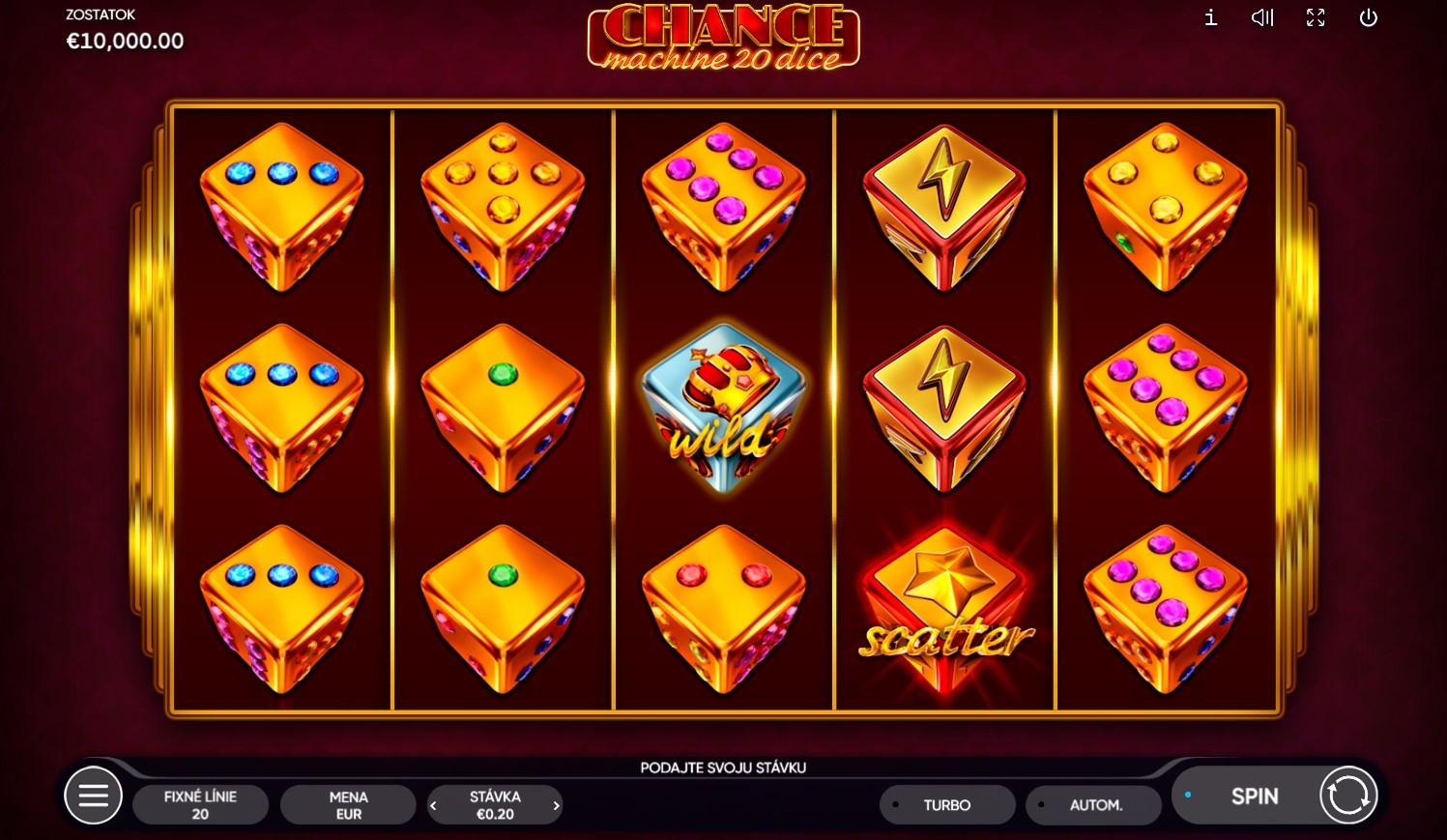 Chance Machine 20 Dice Slot Gameplay