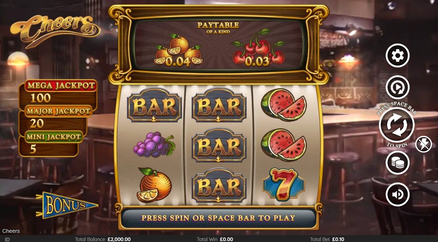 Cheers Slot Gameplay