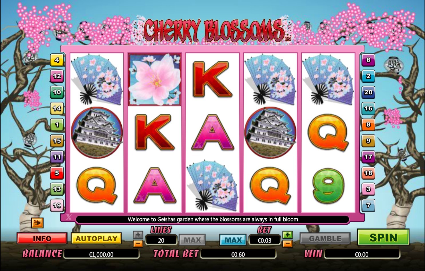 Cherry Blossom Slot Gameplay