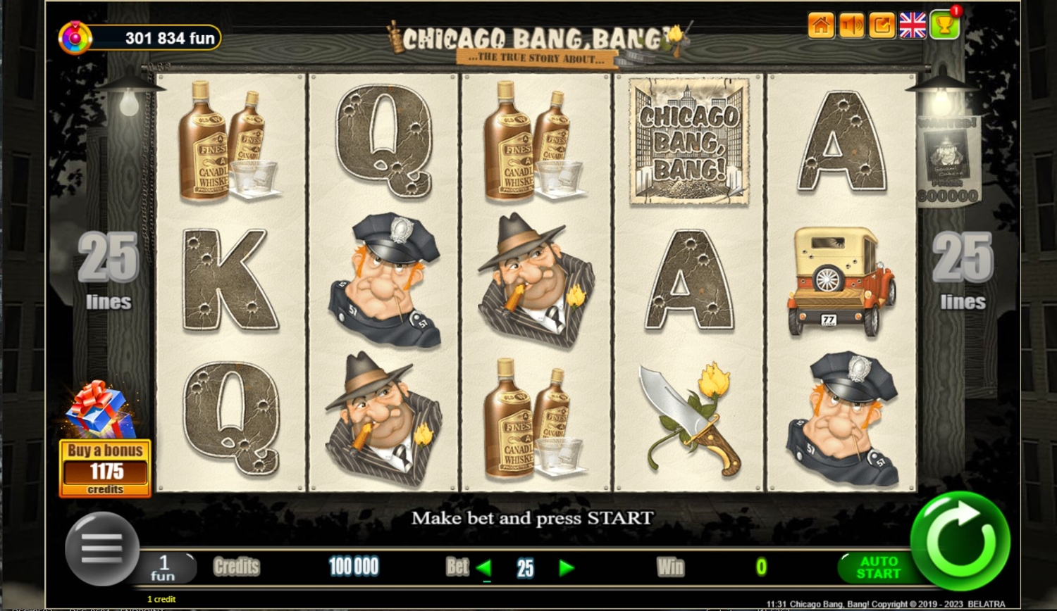 Chicago: Bang, Bang! Slot Gameplay
