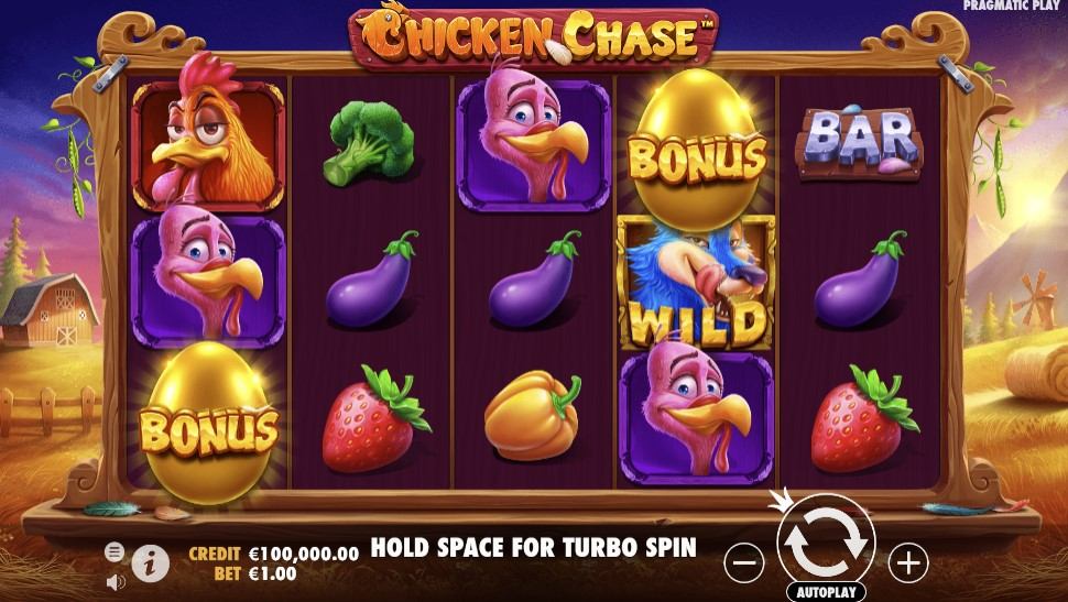 Chicken Chase Slot Gameplay