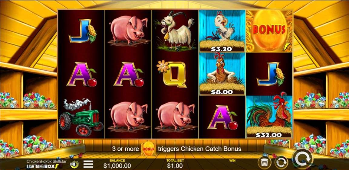Chicken Fox 5x Skillstars Slot Gameplay